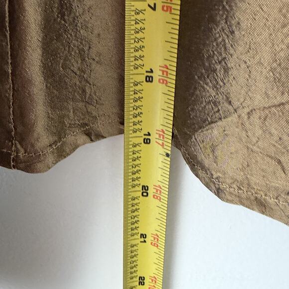 Sunny Leigh Silk Wrap Top Size 6 Metallic Gold - Picture 5 of 10